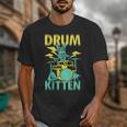 Women's Cute Drummer Cat Drum Kitten Unisex T-Shirt Women's Cute Drummer Cat Drum Kitten Unisex T-Shirt
