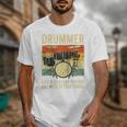 Drummer Better Timing Retro Vintage Sunset Drum Kit Graphic Raglan Baseball Tee Unisex T-Shirt
