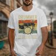 Drummer Better Timing Retro Vintage Sunset Drum Kit Graphic Unisex T-Shirt Drummer Better Timing Retro Vintage Sunset Drum Kit Graphic Unisex T-Shirt
