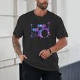 Cool Drum Kit Percussion Vintage Retro Drummer Costume Unisex T-Shirt Cool Drum Kit Percussion Vintage Retro Drummer Costume Unisex T-Shirt