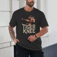 Muay Thai Fighter Tiger Knee Vintage Distressed Badge Unisex T-Shirt
