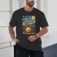 Starry Night Drum Kit Van Gogh Style Art Unisex T-Shirt Starry Night Drum Kit Van Gogh Style Art Unisex T-Shirt