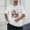 Skeleton Drummer Skull Drum Kit Halloween Raglan Baseball Tee Unisex T-Shirt Skeleton Drummer Skull Drum Kit Halloween Raglan Baseball Tee Unisex T-Shirt