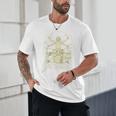 Vitruvian Drummer Drum Kit Music Lover Musician Men Raglan Baseball Tee Unisex T-Shirt