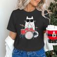 Cat Wearing Sunglasses Playing Drums Drum Kit Musician Unisex T-Shirt Cat Wearing Sunglasses Playing Drums Drum Kit Musician Unisex T-Shirt