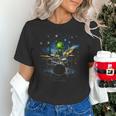 Drum Kit Percussionist Drummer Van Gogh Alien Playing Drums Unisex T-Shirt