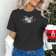 ECG Heartbeat Music Lovers Drumsticks Drum Kit Unisex T-Shirt ECG Heartbeat Music Lovers Drumsticks Drum Kit Unisex T-Shirt