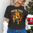 Meow Thai Muay Thai Cat Fighter Pun Dad Joke Unisex T-Shirt