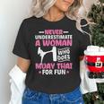 Never Underestimate A Woman Thai Boxing Muay Thai Fighter Unisex T-Shirt