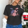 Women's American Flag Drum Kit Patriotic US Drum Art Unisex T-Shirt