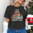 Women's Retro Muay Thai Martial Arts Fighter Graphic Unisex T-Shirt