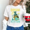 Cute Drummer Cat Drum Kitten Unisex T-Shirt