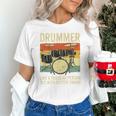 Drummer Better Timing Retro Vintage Sunset Drum Kit Graphic Unisex T-Shirt Drummer Better Timing Retro Vintage Sunset Drum Kit Graphic Unisex T-Shirt