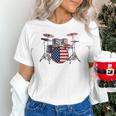 USA Patriotic Drum Kit American Flag Drum Set Unisex T-Shirt USA Patriotic Drum Kit American Flag Drum Set Unisex T-Shirt