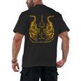 Awesome Orange Double Tiger Muay Thai Sak Yant Men's Back Print T-Shirt, trending gift