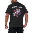 Cute Muay Thai Unicorn Men's Back Print T-Shirt, trending gift