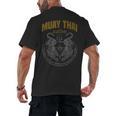 Muay Thai Art Twin Tigers Muay Thai Fighter MMA Martial Arts Men's Back Print T-Shirt, trending gift