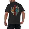 Muay Thai Thai Boxing Dragon Tiger Men's Back Print T-Shirt, trending gift Muay Thai Thai Boxing Dragon Tiger Men's Back Print T-Shirt, trending gift