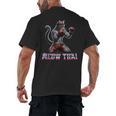 Muay Thai Cat Meow Thai Boxing Men's Back Print T-Shirt, trending gift