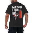Muay Thai Cat Meow Thai Thai Boxing For Youth Muay Thai Men's Back Print T-Shirt, trending gift