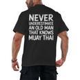 Muay Thai For Grandpa Men Mixed Martial Arts Men's Back Print T-Shirt, trending gift