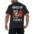 Muay Thai Meow Thai & Thai Boxing Muay Thai Cat Men's Back Print T-Shirt, trending gift