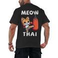 Muay Thai Meow Thai Thai Boxing For Boys Muay Thai Cat Men's Back Print T-Shirt, trending gift Muay Thai Meow Thai Thai Boxing For Boys Muay Thai Cat Men's Back Print T-Shirt, trending gift