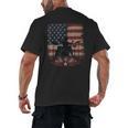 Patriotic Drum Kit Silhouette American Flag Men's Back Print T-Shirt, trending gift Patriotic Drum Kit Silhouette American Flag Men's Back Print T-Shirt, trending gift