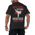 Rock Paper Scissors Head Kick I Win Muay Thai Men's Back Print T-Shirt, trending gift