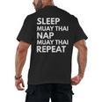 Sleep Nap Muay Thai Repeat Lover Martial Arts Men's Back Print T-Shirt, trending gift