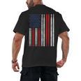 USA Flag Drumsticks Drum Kit Men's Back Print T-Shirt, trending gift