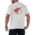 Drum Kit Drummer Band Musical Instrument Rock Music Men's Back Print T-Shirt, trending gift Drum Kit Drummer Band Musical Instrument Rock Music Men's Back Print T-Shirt, trending gift