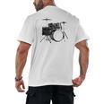 Drum Kit Drummer Band Musical Instrument Rock Music Raglan Baseball Tee Men's Back Print T-Shirt, trending gift Drum Kit Drummer Band Musical Instrument Rock Music Raglan Baseball Tee Men's Back Print T-Shirt, trending gift