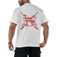 Drum Kit Percussion For Drummer Percussionist Musician Men's Back Print T-Shirt, trending gift Drum Kit Percussion For Drummer Percussionist Musician Men's Back Print T-Shirt, trending gift