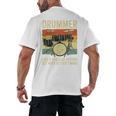 Drummer Better Timing Retro Vintage Sunset Drum Kit Graphic Men's Back Print T-Shirt, trending gift