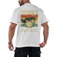 Drummer Better Timing Retro Vintage Sunset Drum Kit Graphic Raglan Baseball Tee Men's Back Print T-Shirt, trending gift
