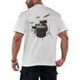 Drummer Drum Kit Raglan Baseball Tee Men's Back Print T-Shirt, trending gift Drummer Drum Kit Raglan Baseball Tee Men's Back Print T-Shirt, trending gift