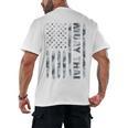 Muay Thai American Flag Camo Military Patriotic Men's Back Print T-Shirt, trending gift
