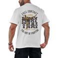Muay Thai Fighter MMA Full Contact Retro Kickboxing Men's Back Print T-Shirt, trending gift Muay Thai Fighter MMA Full Contact Retro Kickboxing Men's Back Print T-Shirt, trending gift