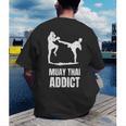 Addicted To Muay Thai Graphic Shirt Men's Back Print T-Shirt Addicted To Muay Thai Graphic Shirt Men's Back Print T-Shirt