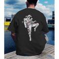 Astronaut Muay Thai Boxing Karate Kickboxing Martial Arts Men's Back Print T-Shirt