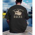 Dieser Opa Rockt Trommzeuger Drummer Musik Drum Kit Men's Back Print T-Shirt