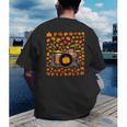 Drum Kit With Leaves Fall Drummer Autumn Musician Men's Back Print T-Shirt Drum Kit With Leaves Fall Drummer Autumn Musician Men's Back Print T-Shirt