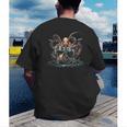 Drum Kit Percussionist Drummer Octopus Playing Drums Men's Back Print T-Shirt Drum Kit Percussionist Drummer Octopus Playing Drums Men's Back Print T-Shirt
