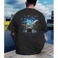 Drum Kit Percussionist Drummer Van Gogh Drums Men's Back Print T-Shirt Drum Kit Percussionist Drummer Van Gogh Drums Men's Back Print T-Shirt