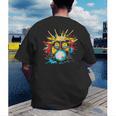 Drum Kit Steamwave Music Band Men's Back Print T-Shirt