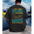 Drummer Drummer Drum Kit Men's Back Print T-Shirt Drummer Drummer Drum Kit Men's Back Print T-Shirt