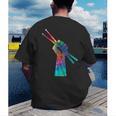 Drummer Drum Kit Tie Dye Hippie Drummer Men's Back Print T-Shirt Drummer Drum Kit Tie Dye Hippie Drummer Men's Back Print T-Shirt