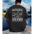 Drummer Music Drum Kit Men's Back Print T-Shirt