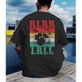 Drummer RLRR LRLL Vintage Drum Kit Men's Back Print T-Shirt Drummer RLRR LRLL Vintage Drum Kit Men's Back Print T-Shirt